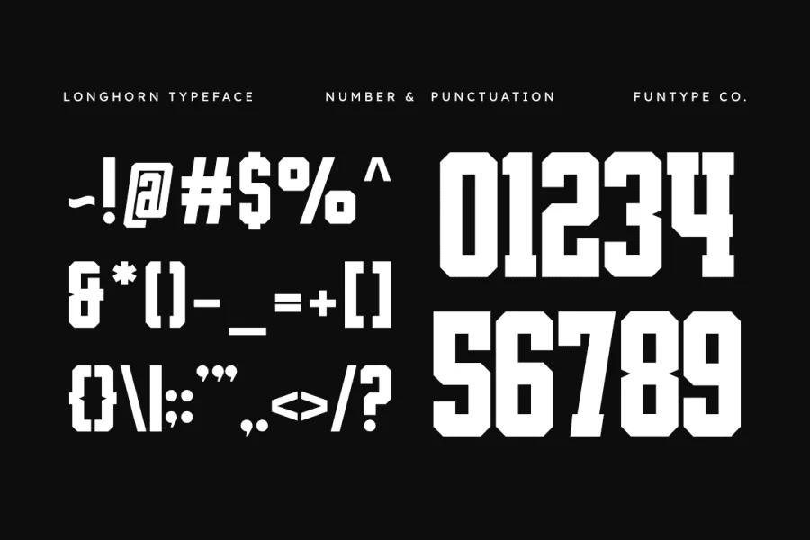 Longhorn Font preview 3