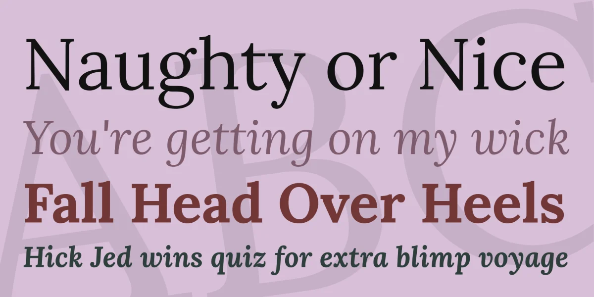 Lora Font Family preview 2