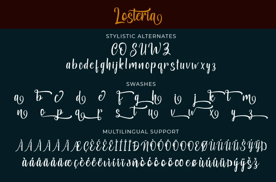 Losteria Font preview 9