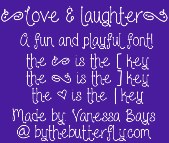 Love and laughter Font