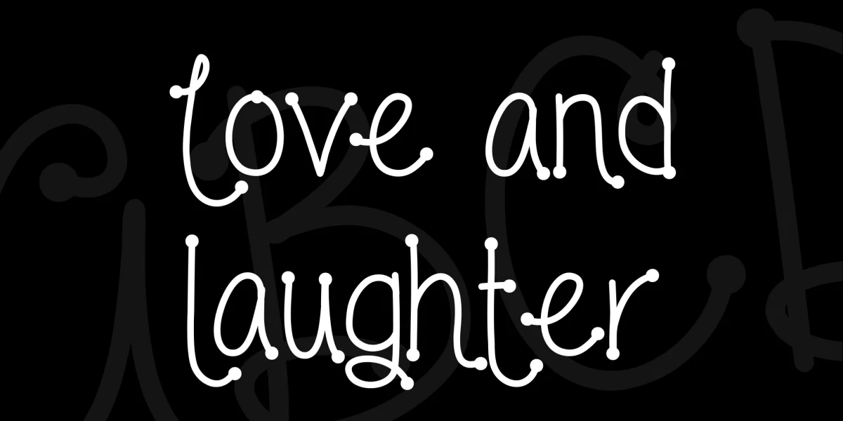 Love and laughter Font preview 2