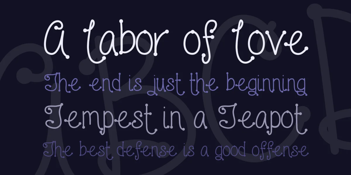 Love and laughter Font preview 3