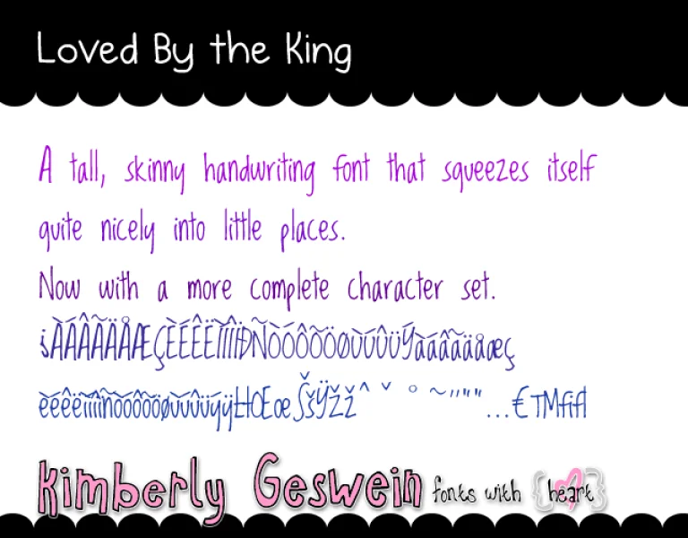 Loved by the King Font