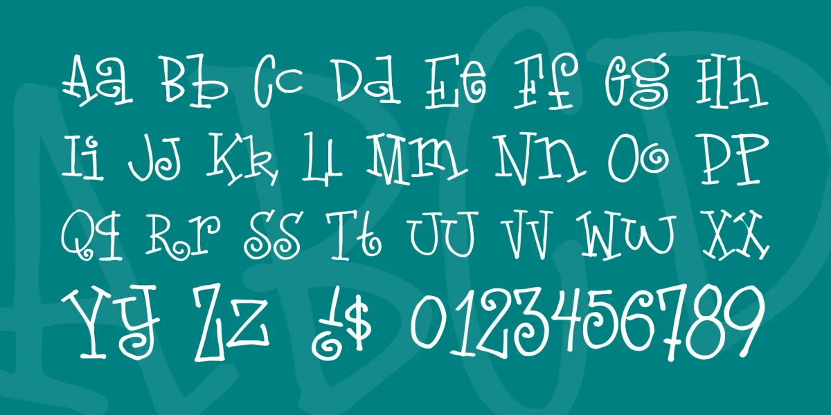 LoveLetters Font preview 3