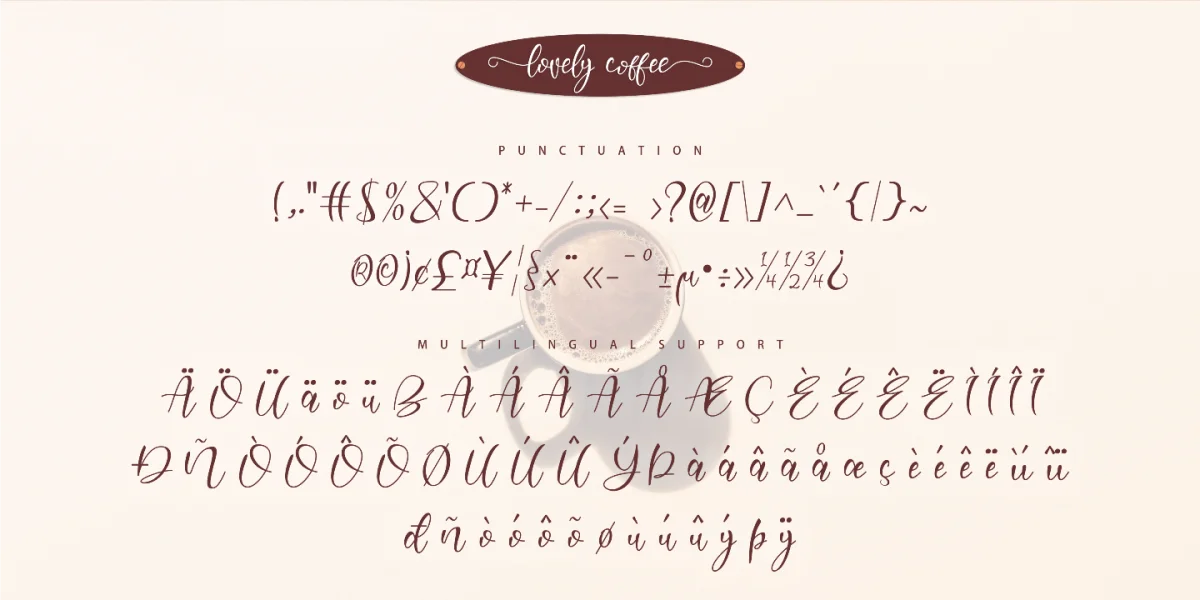 Lovely Coffee Font preview 3