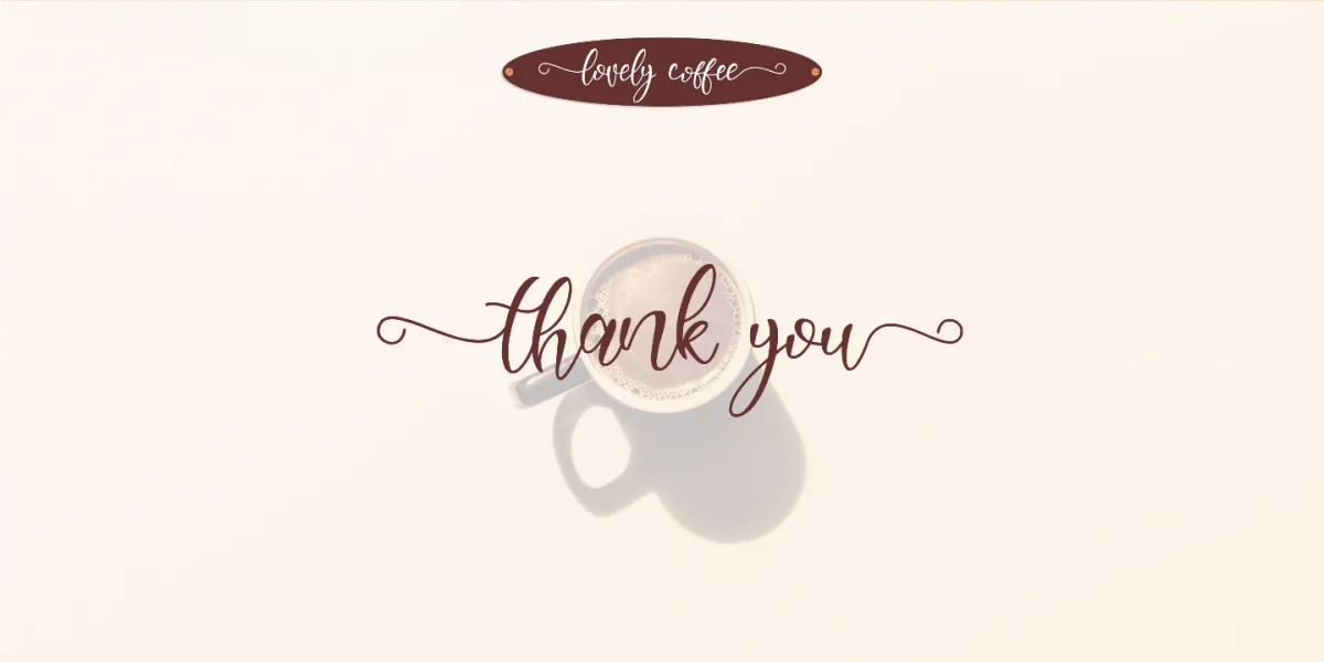 Lovely Coffee Font preview 6