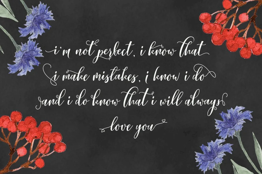 Lovelyou free Font preview 4