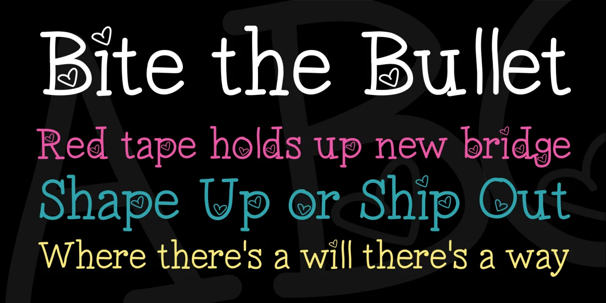 LoveNessTwo Font preview 3