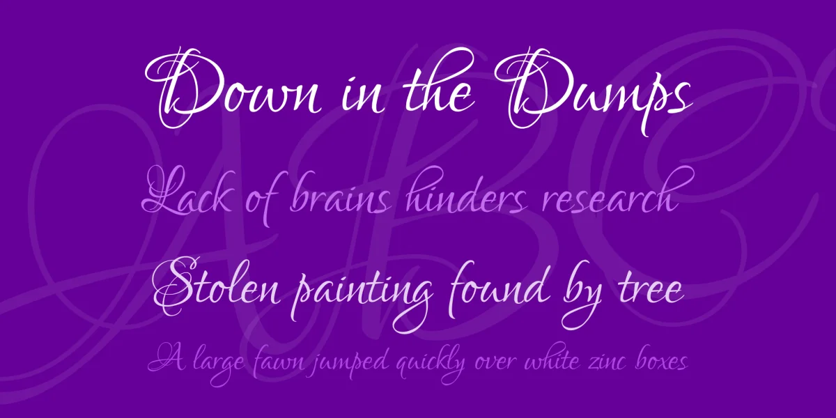 Lovers Quarrel Font preview 2