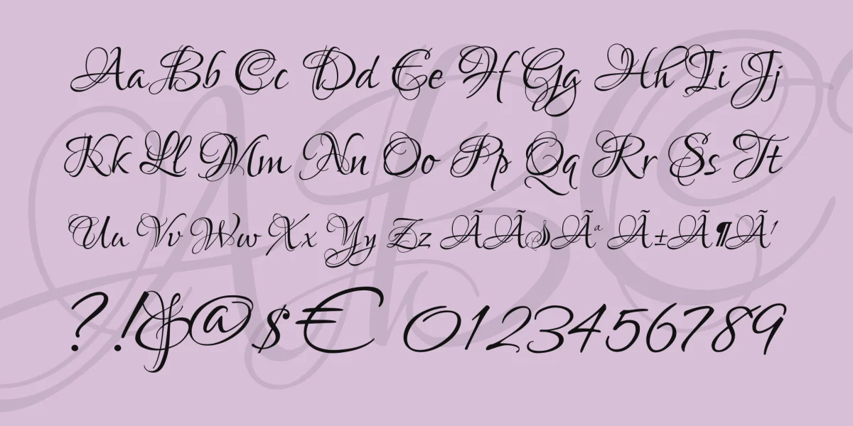 Lovers Quarrel Font preview 3