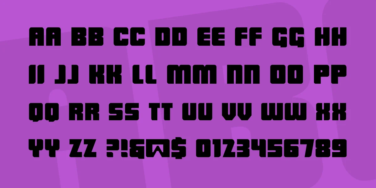 LowRider BB Font Family preview 2
