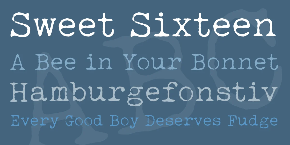 LUCKY TYPEWRITER Font preview 3