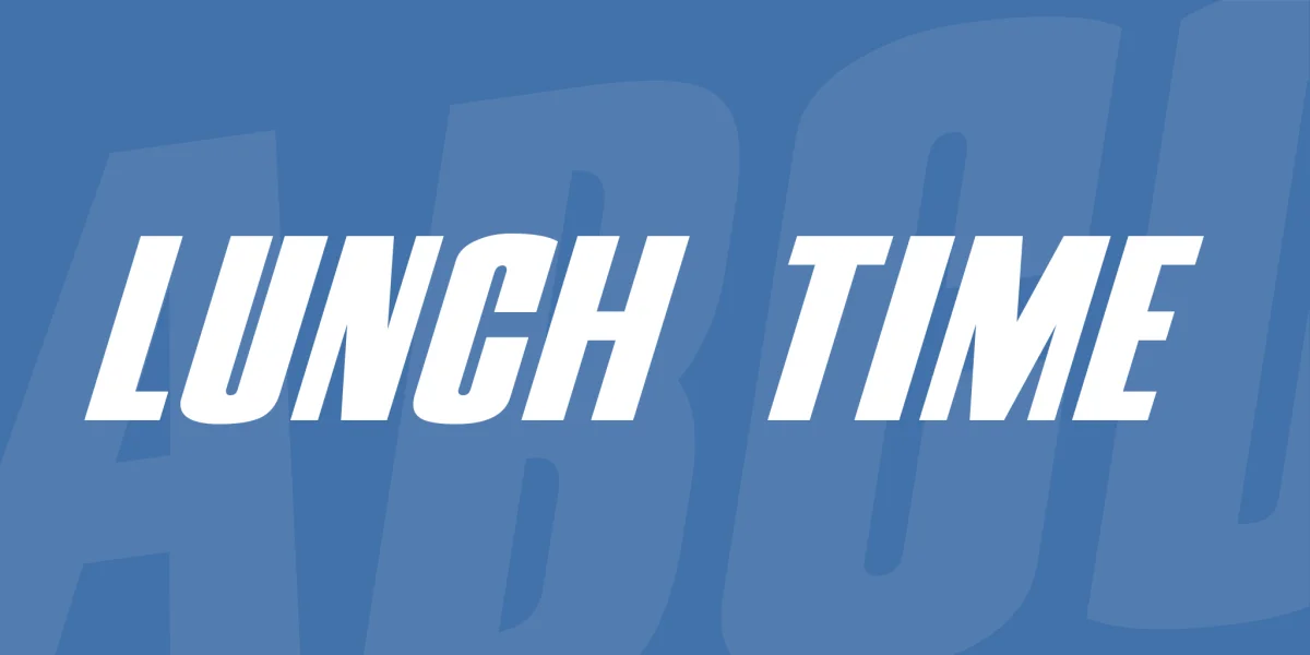 Lunch time Font
