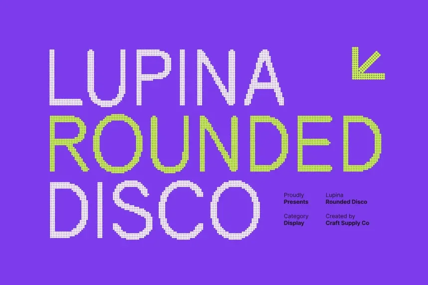 Lupina Rounded Disco Font preview 2