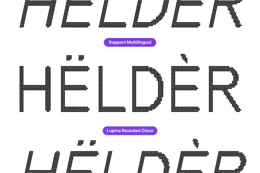 Lupina Rounded Disco Font preview 5