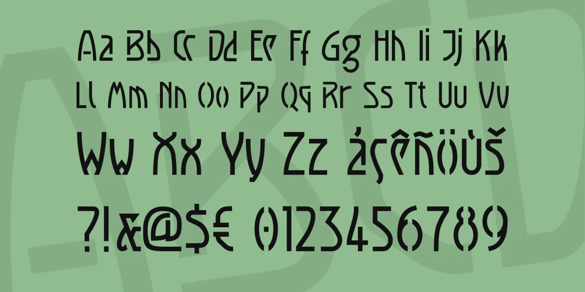 Luxembourg 1910 Font Family preview 2