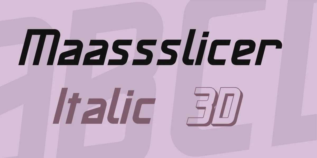 Maassslicer Font Family