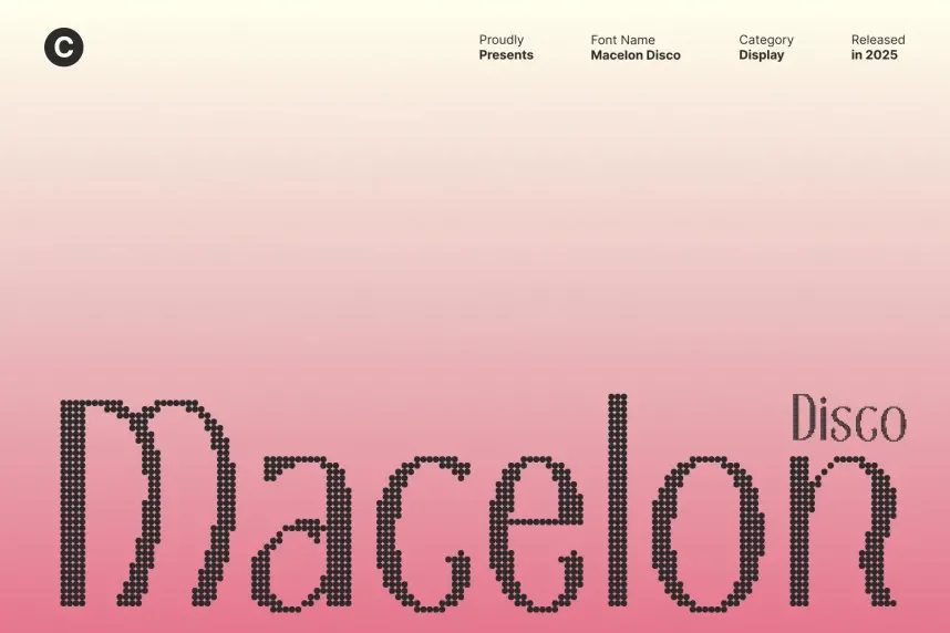 Macelon Disco Font preview 2