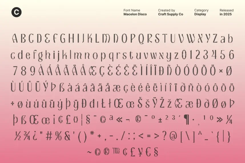 Macelon Disco Font preview 6