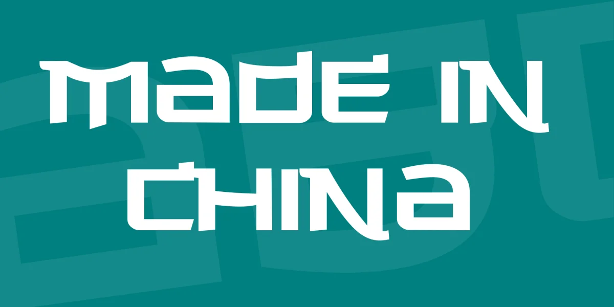 Made in China Font