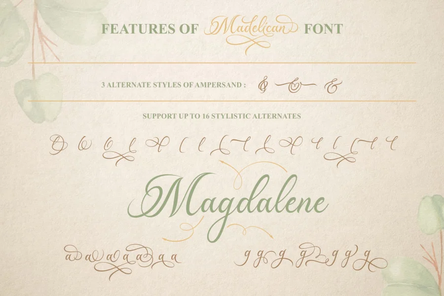 Madelican Font preview 17