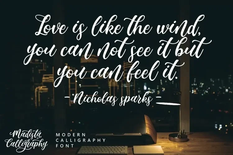 Madista Calligraphy Font preview 5