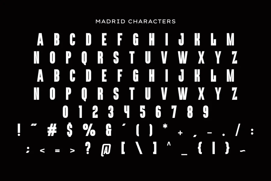 Madrid Font preview 2