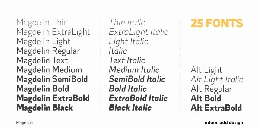 Magdelin Font Family preview 4