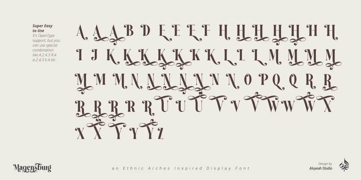 Magensburg Font preview 15