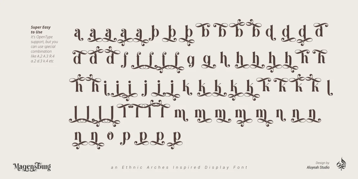 Magensburg Font preview 16