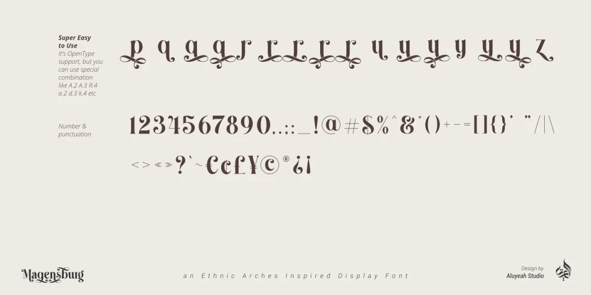 Magensburg Font preview 2