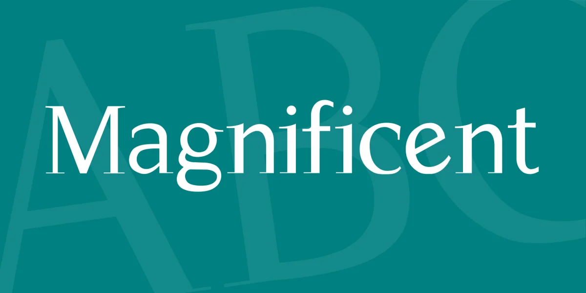 Magnificent Font preview 2