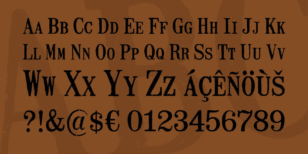 Mailart Rubberstamp Font preview 4