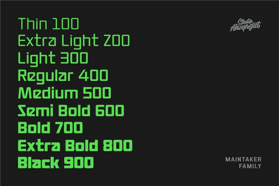 Maintaker Demo Font Family preview 2