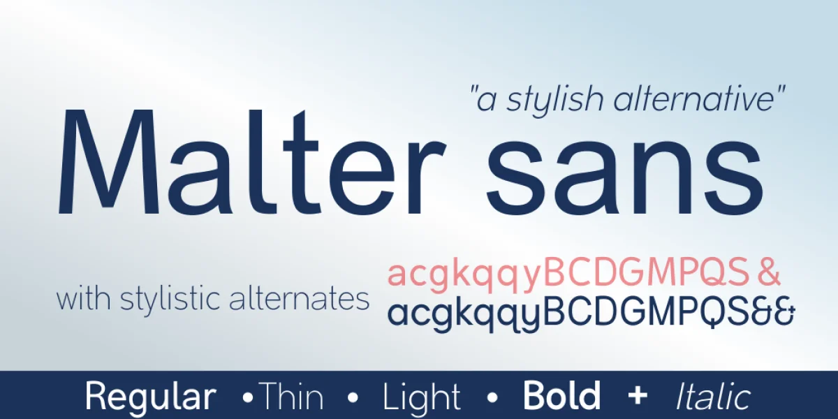 Malter Sans Font Family