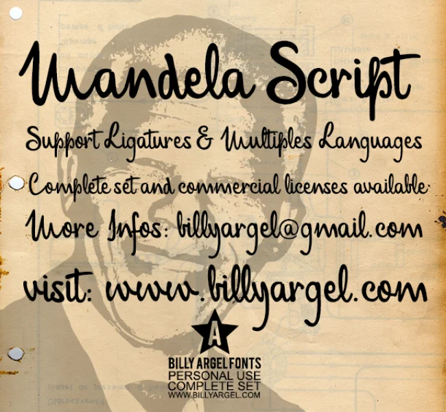 Mandela Script Personal Use Font