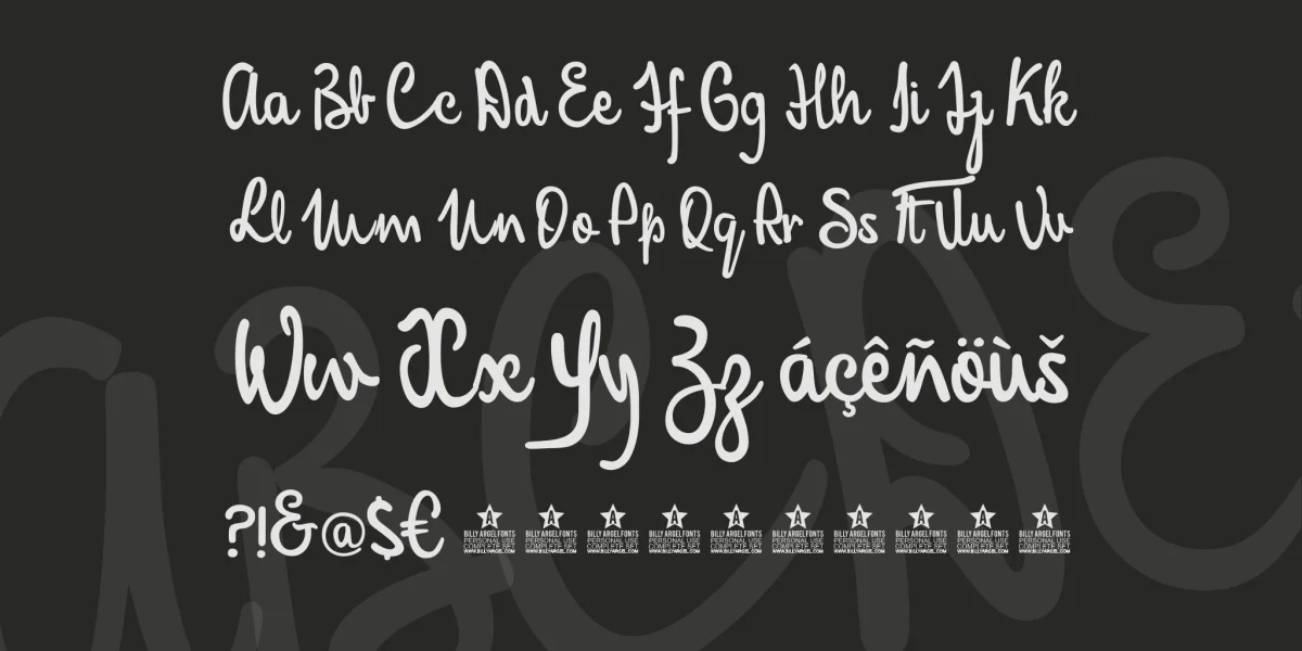 Mandela Script Personal Use Font preview 5