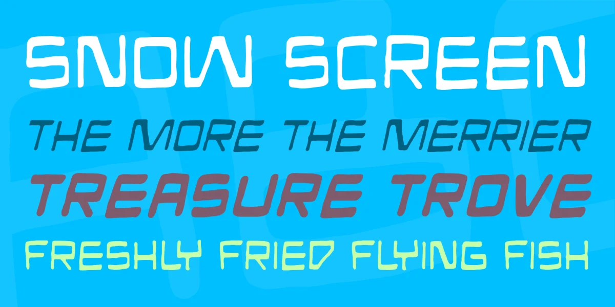 Mandroid BB Font Family preview 2