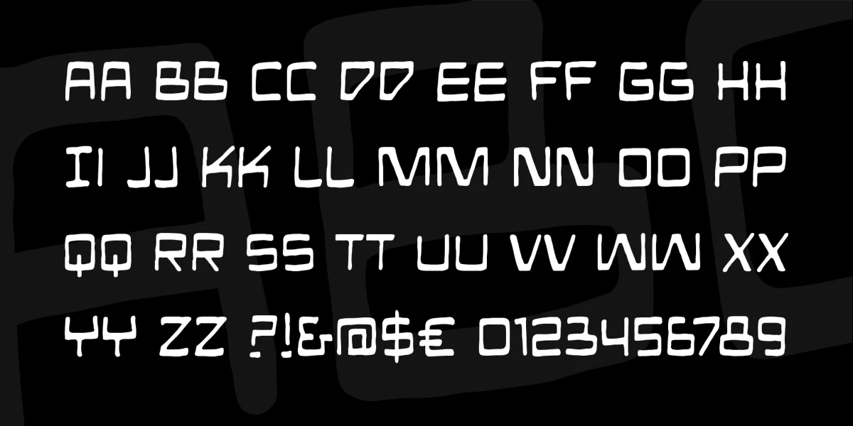Mandroid BB Font Family preview 4