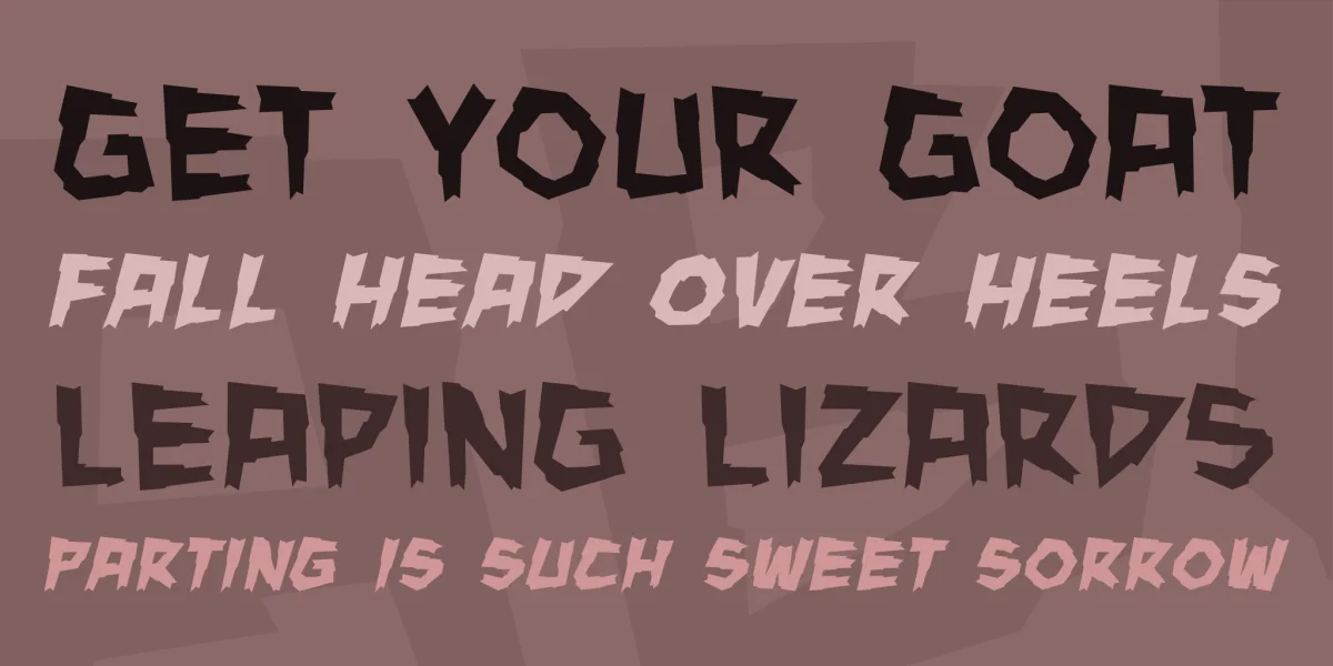 Man Eater BB Font Family preview 2