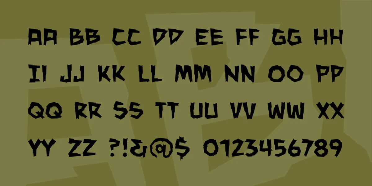 Man Eater BB Font Family preview 4