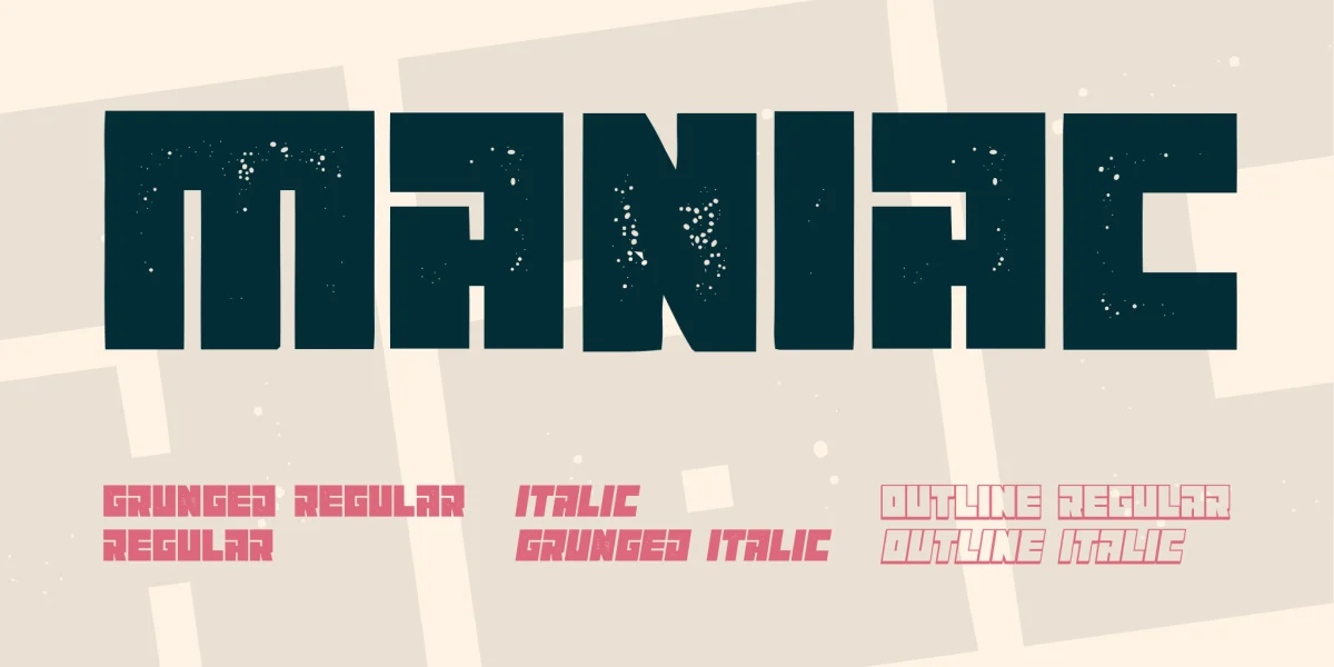 Maniac Font Family preview 2