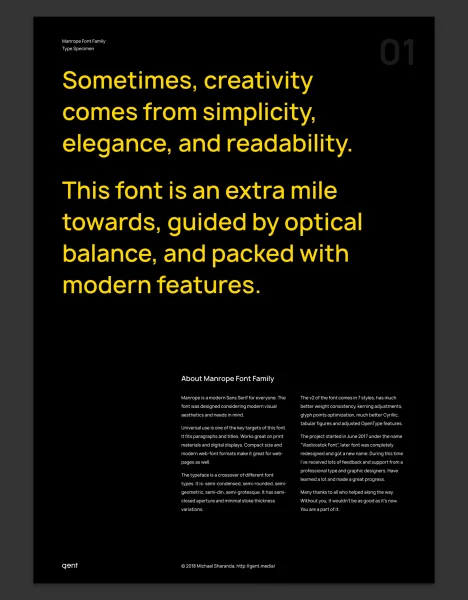 Manrope Font Family preview 3