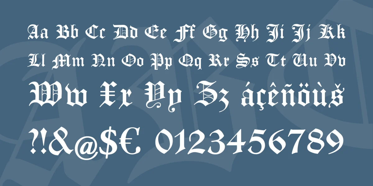 Manuskript Gothisch Font preview 4