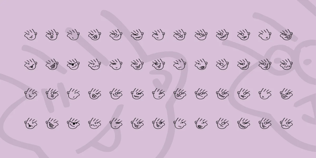 Many moods of Moe Font