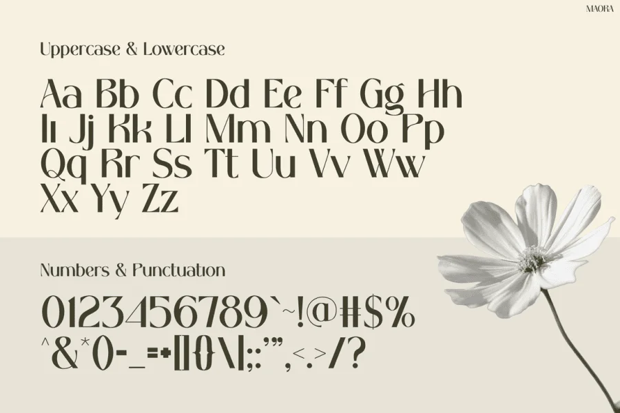Maora Font preview 2