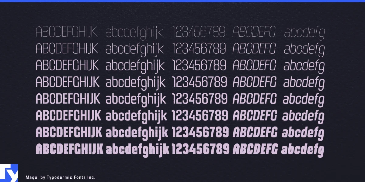 Maqui Font Family preview 2