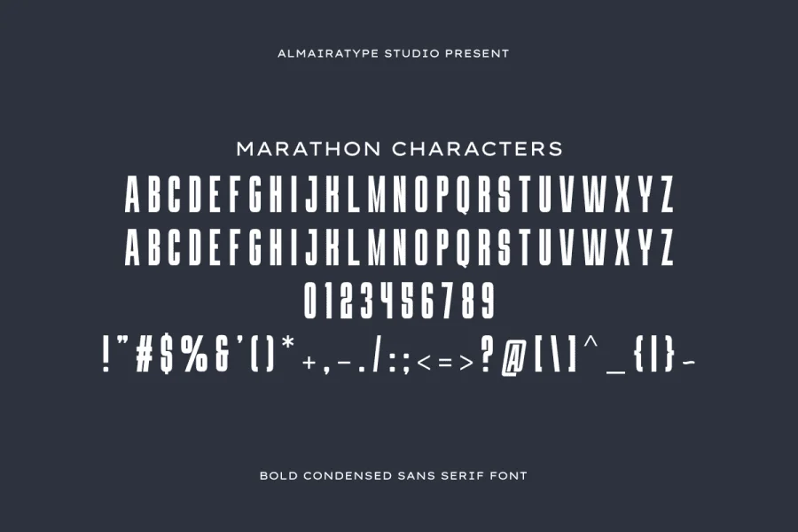 Marathon Font preview 2
