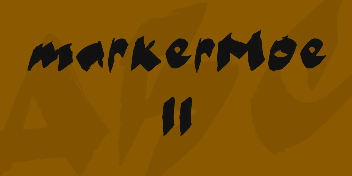 markerMoe II Font preview 2