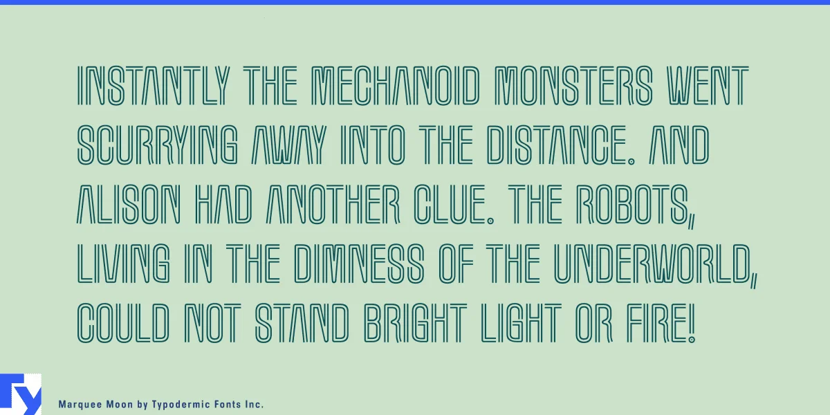 Marquee Moon Font preview 4